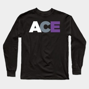 ACE - Asexual Pride Flag Colors Long Sleeve T-Shirt
